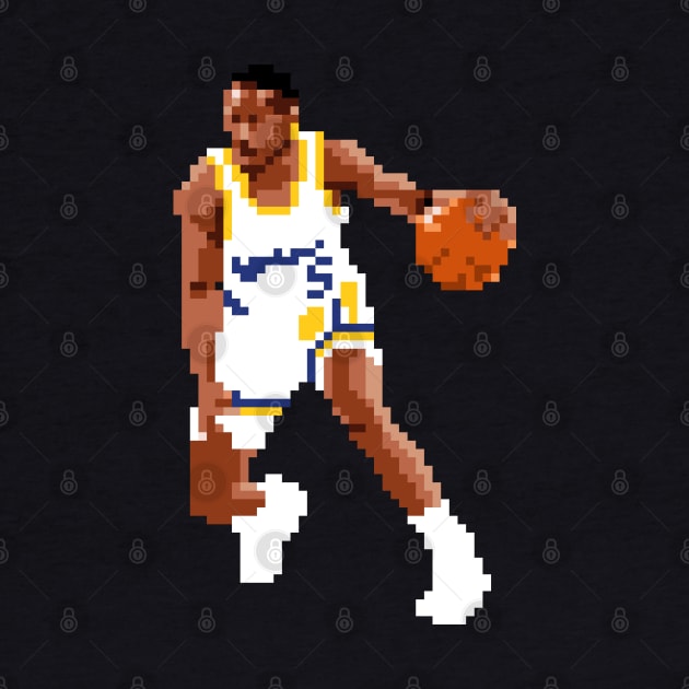 Tim Hardaway Warriors Pixel Dribble by qiangdade